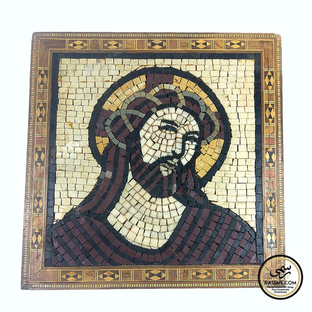 Wall Hanging Mosaics Jesus Christ Wooden Frame Handcrafted