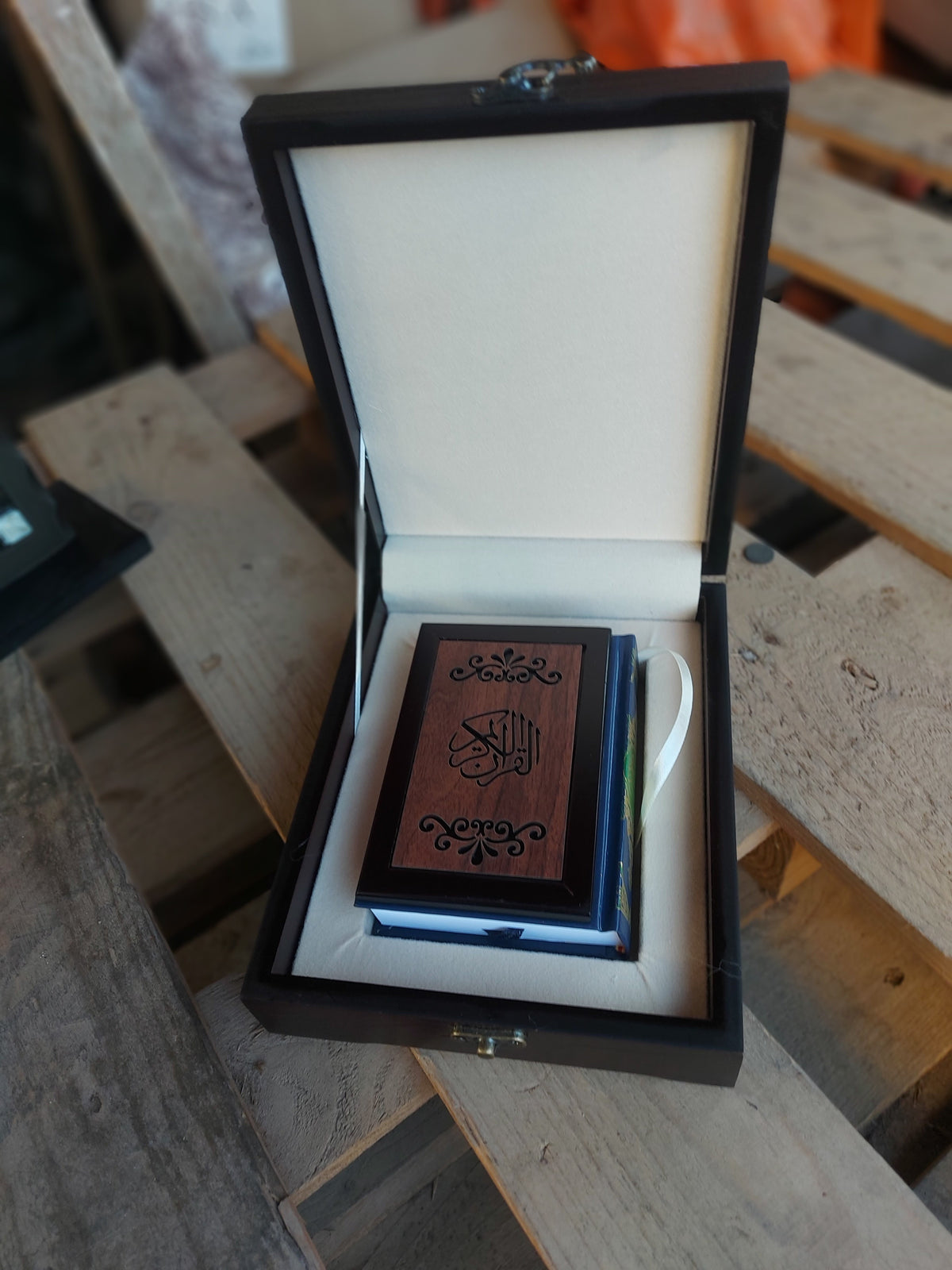 Wooden And Stone Quran Box