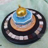 The Dome of the Rock Model Wooden Base Al Qudus مجسم قبة الصخرة