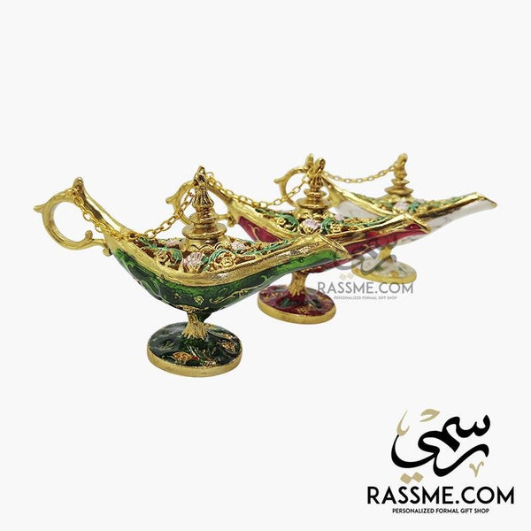 Fine Aladdin Magical Lamp Brass & Enamel Colors High Quality