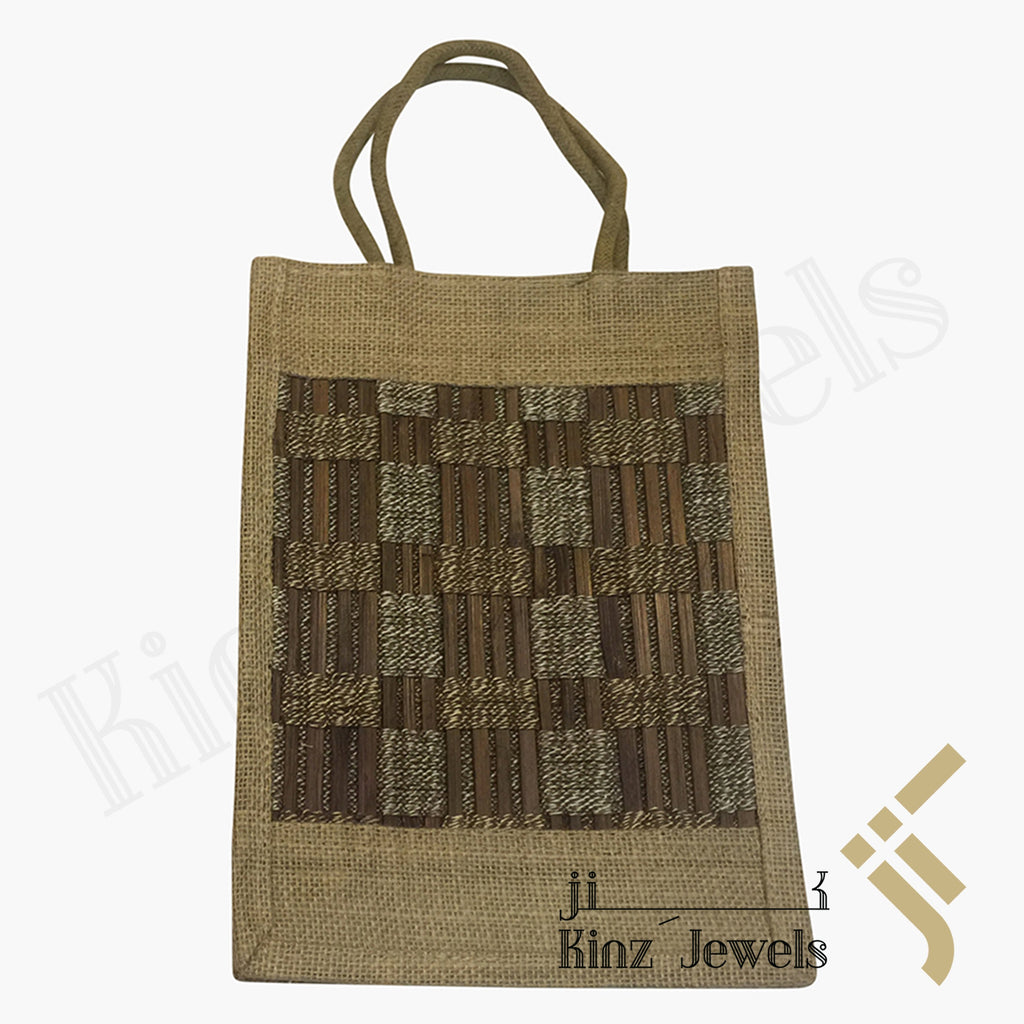 Kinz Handcrafted Sackcloth And Bamboo Big Gift Bag