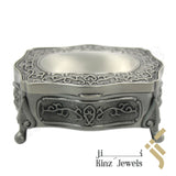 Personalized Vintage Jewelry Box High Quality Alloy Antique Velvet Fancy