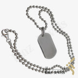 Personalized Silver Tag Pendant with Chain
