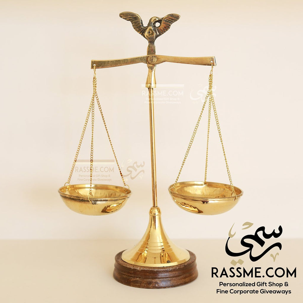 Rose Wood & Brass Balance Scale Gifts for lawyers in Jordan