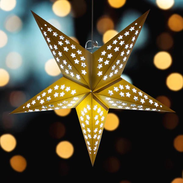 Stars Cut-Out Paper Star Lantern, Hanging Ramadan & Wedding & Party Decoration