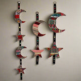 Tatreez Embroidery Crescent And Star Strap Wall Hanging Decor