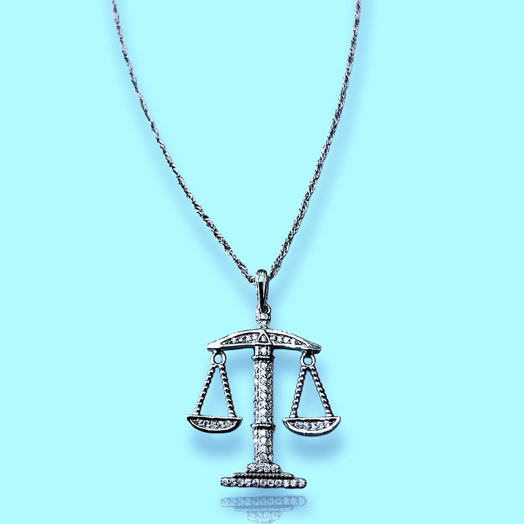 Genuine Silver Law Balance Necklace Gift For a Lawyer