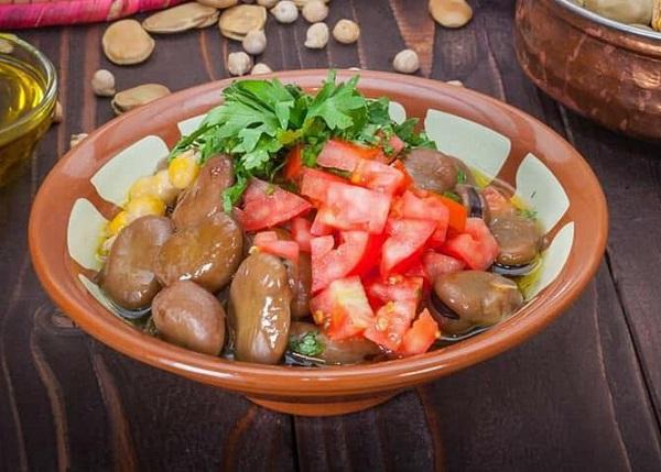 Mediterranean Foul Hummus Plate Melamine صحن فول أردني