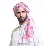 Jordanian Shemagh Keffiyeh Traditional Head Scarf Red And White Arabic Head cover for Turbante Unisex