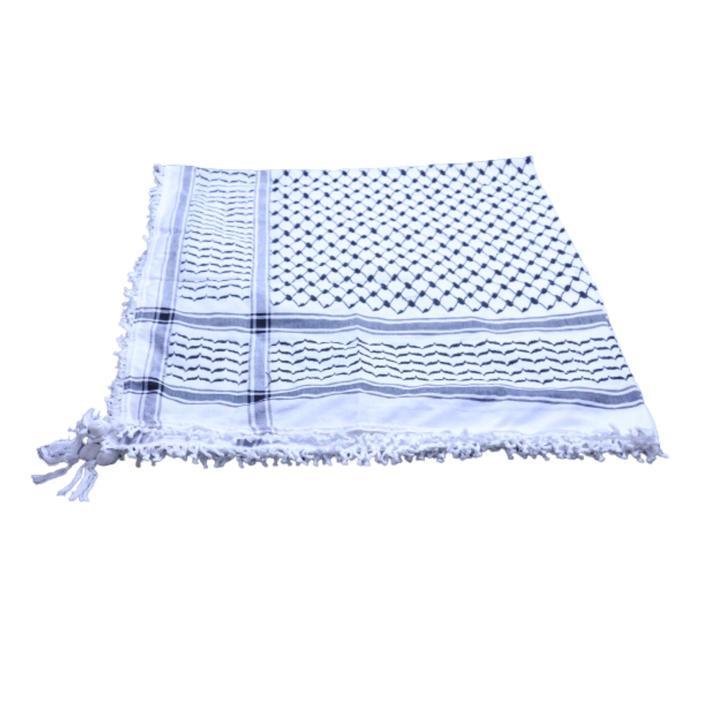Palestinian Keffiyeh Kuffiyeh Shemagh Traditional Head Scarf Black And White