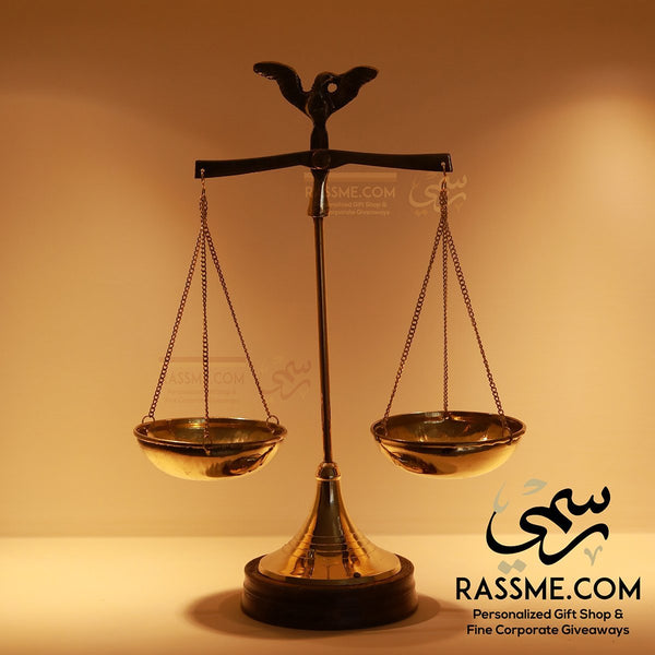 Rose Wood & Brass Balance Scale Gifts for lawyers in Jordan