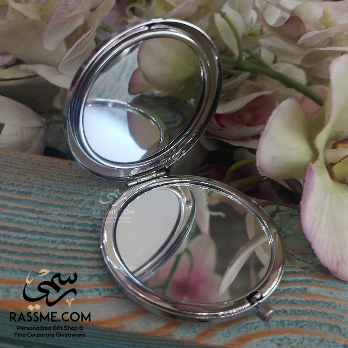 Personalized Portable Embordered Handbag Mirror