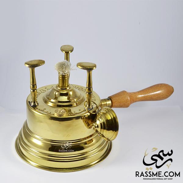 Solid Brass Spirit Lamp For Heating With Wooden Handel