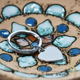 Personalized Silver Heart Keychain