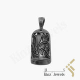 Kinz Silver Car Mirror Hanging or Keychain Dzi Agate Protective Capsule - The Throne Verse