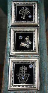 Three Small Wall Frames Blue Eye Home Decor