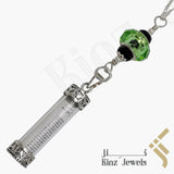 Kinz Silver Car Mirror Hanging or Keychain Mint Glass Protective Capsule - The Throne Verse