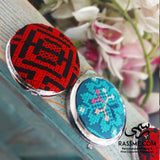 Personalized Portable Embordered Handbag Mirror