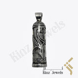 Kinz Silver Car Mirror Hanging or Keychain Black Sea Protective Capsule - The Throne Verse