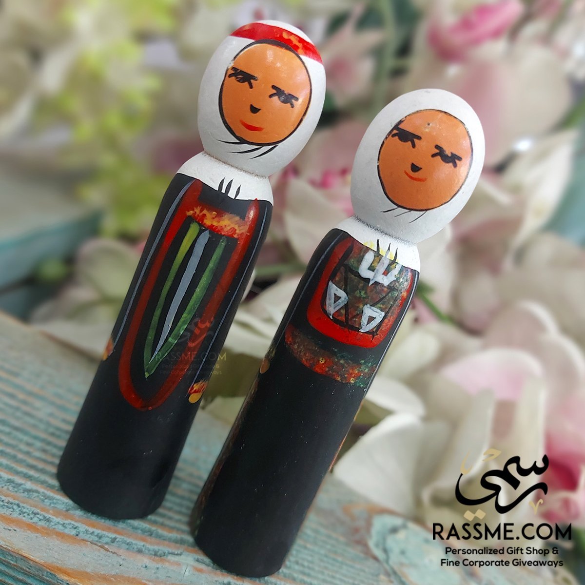 Cute Wooden Bedouin Traditional Figures Set