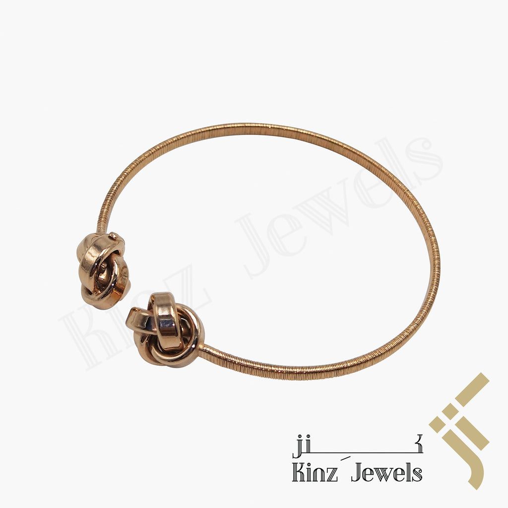Premium Adjustable Silver Bracelet Rose Gold Vermeil Knots