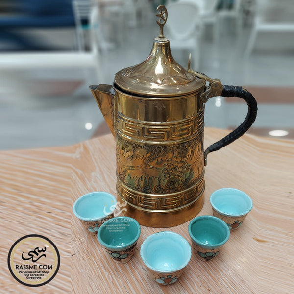 Huge Solid Brass Arabian Coffee Pot Dalleh دلة قهوة