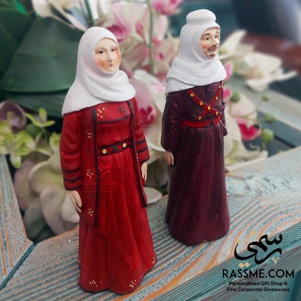 Traditional Couple Bedouin Figures Resin