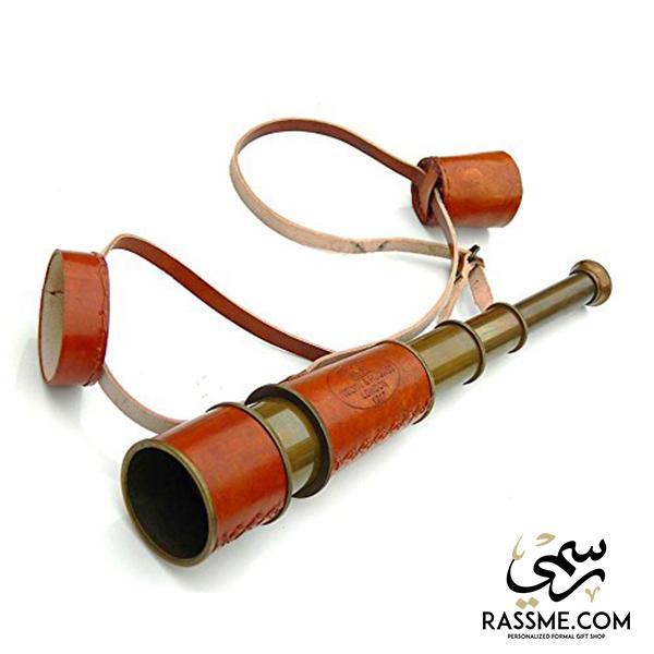 Antique Leather Solid Brass Telescope - Free Engraving