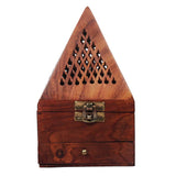 Handmade Wooden Incense Pyramid Holder Incense Box