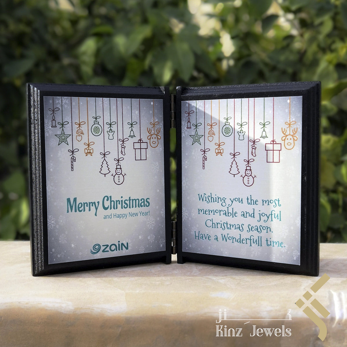 Kinz Personalized Wooden Book Two Frames