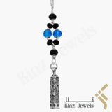 Kinz Silver Car Mirror Hanging or Keychain Black Sea Protective Capsule - The Throne Verse