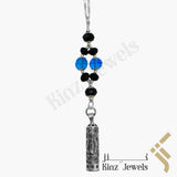 Kinz Silver Car Mirror Hanging or Keychain Black Sea Protective Capsule - The Throne Verse