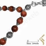 Kinz Car Mirror Hanging Goldstone Silver Glass Protective Capsule - The Throne Verse