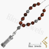 Kinz Car Mirror Hanging Goldstone Silver Glass Protective Capsule - The Throne Verse