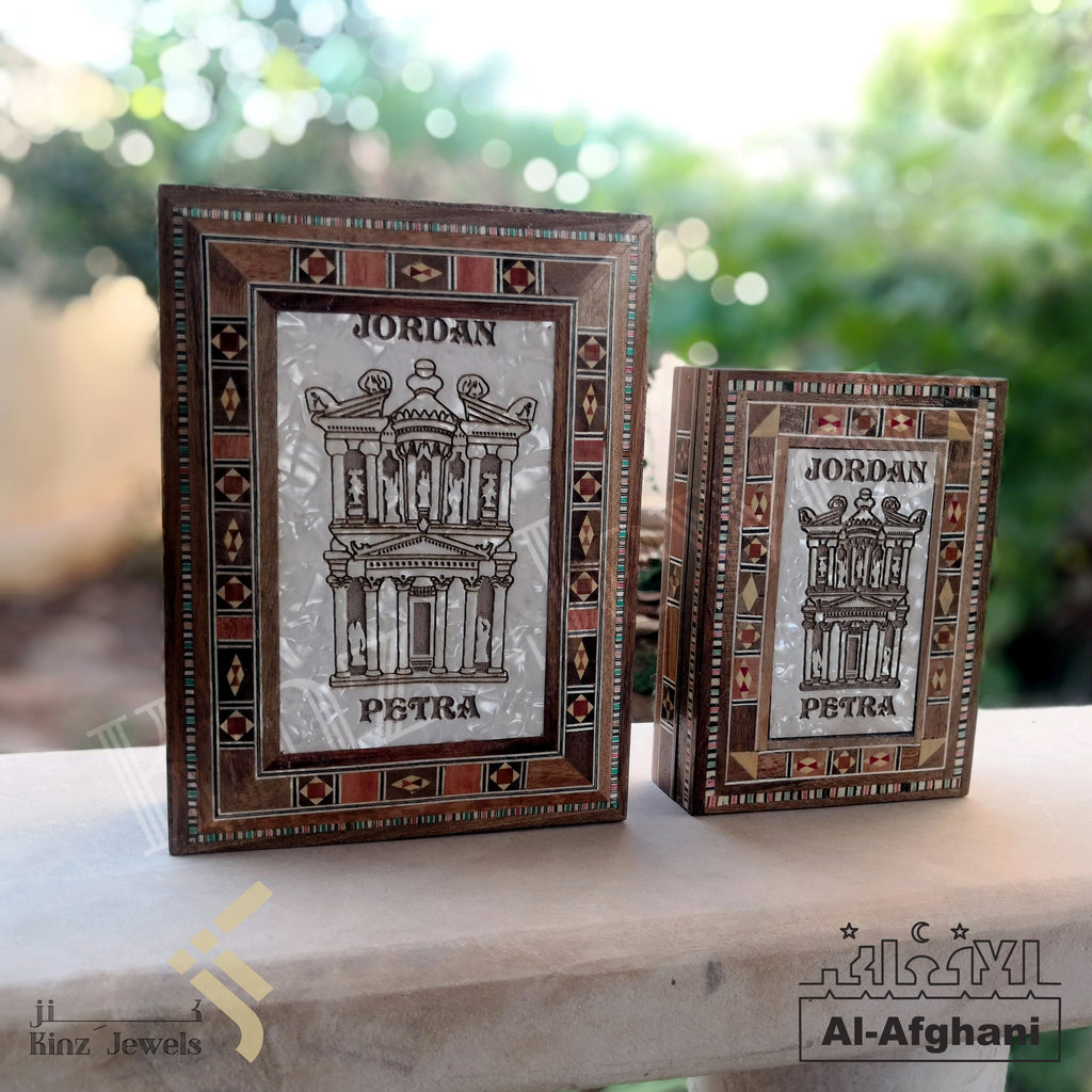 Afghani - Handcrafted Wooden Arabian Mosaics with Mother Of Pearl Petra Box
