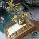 Personalized Large Mosaic Mother Of Pearl Box With Balance