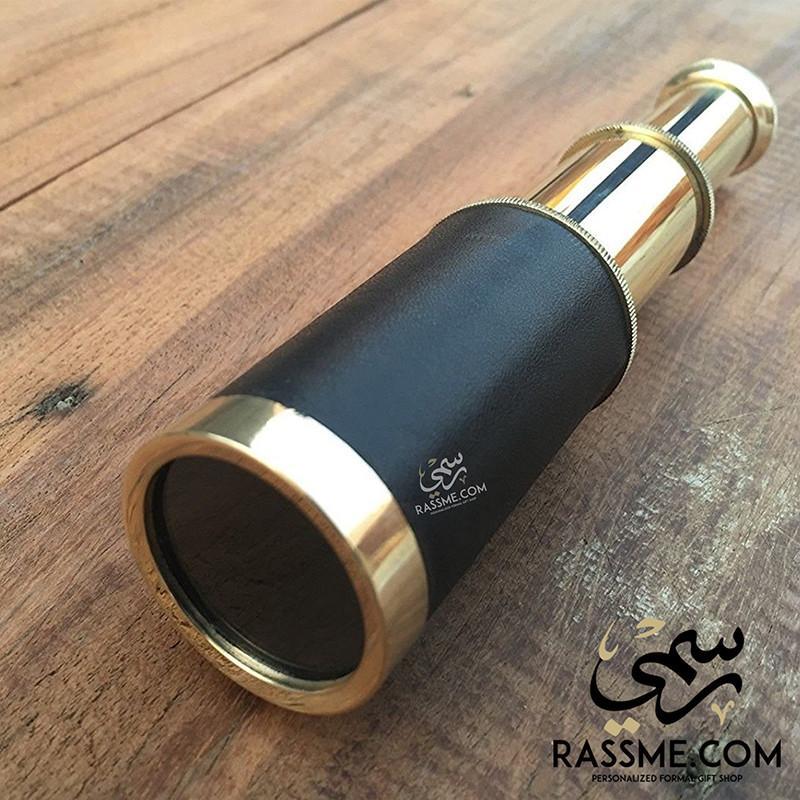 Solid Brass Telescope Leather Portable