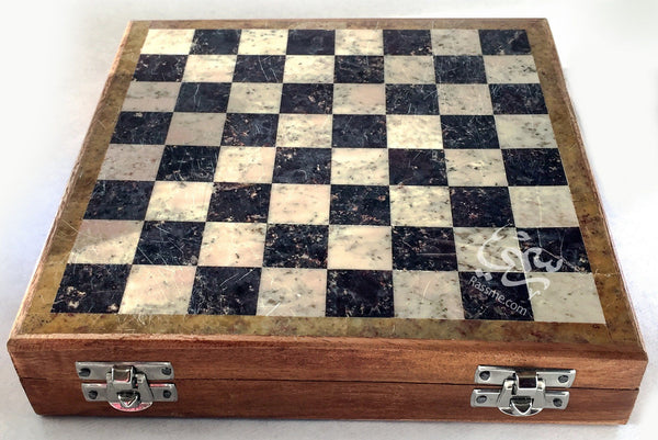 Marble Chess Pieces and Board Set