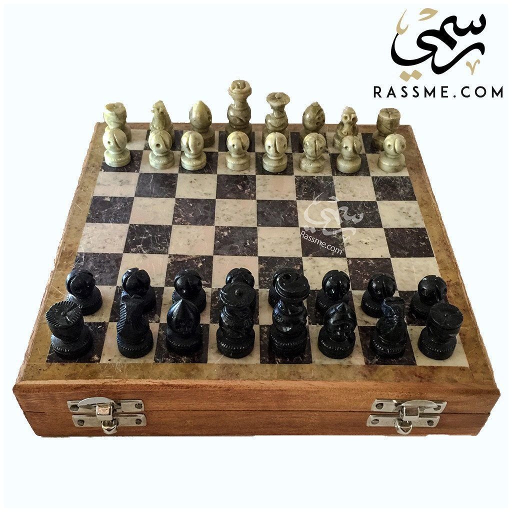 Marble Chess Pieces and Board Set