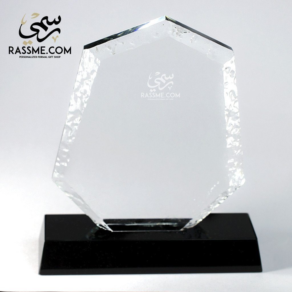 Plaque Seven Edges Crystal - Free Hand Engraving