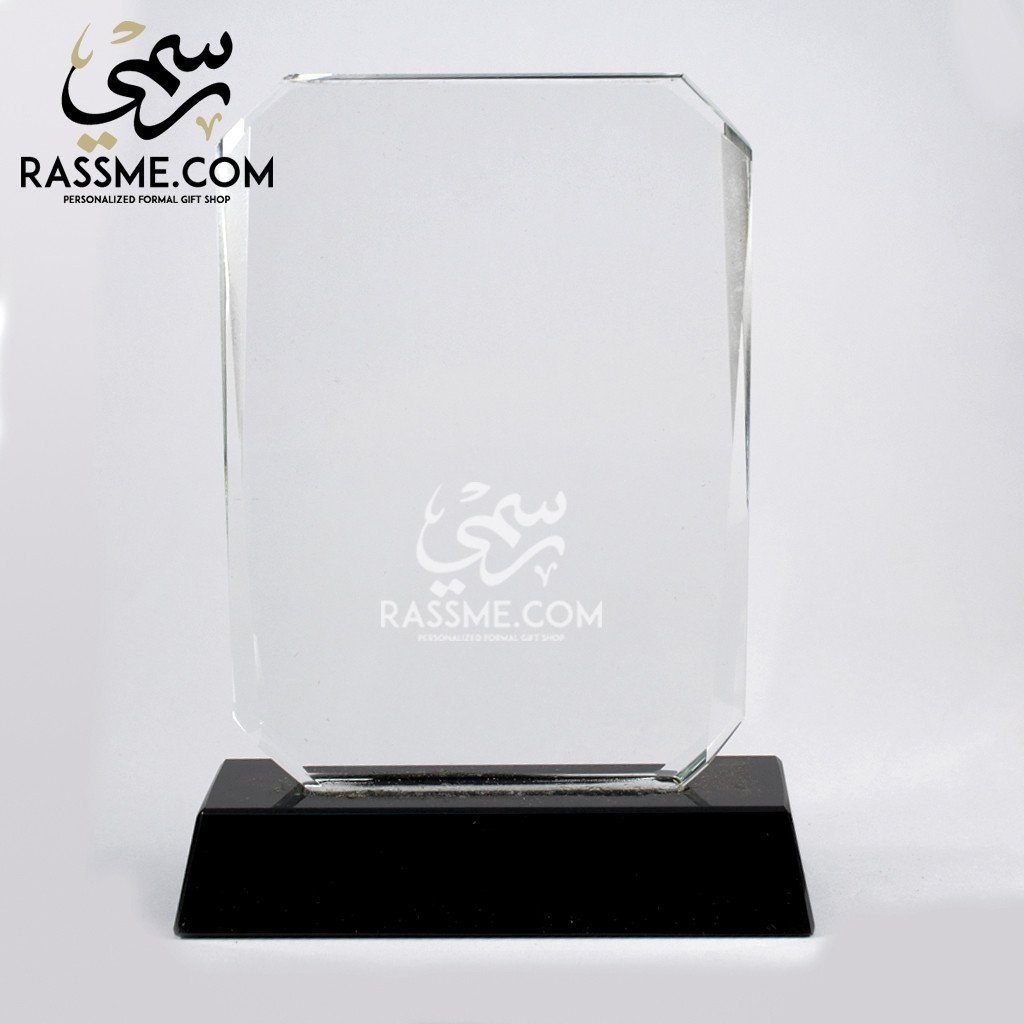 Plaque Rectangle Crystal - Free Hand Engraving