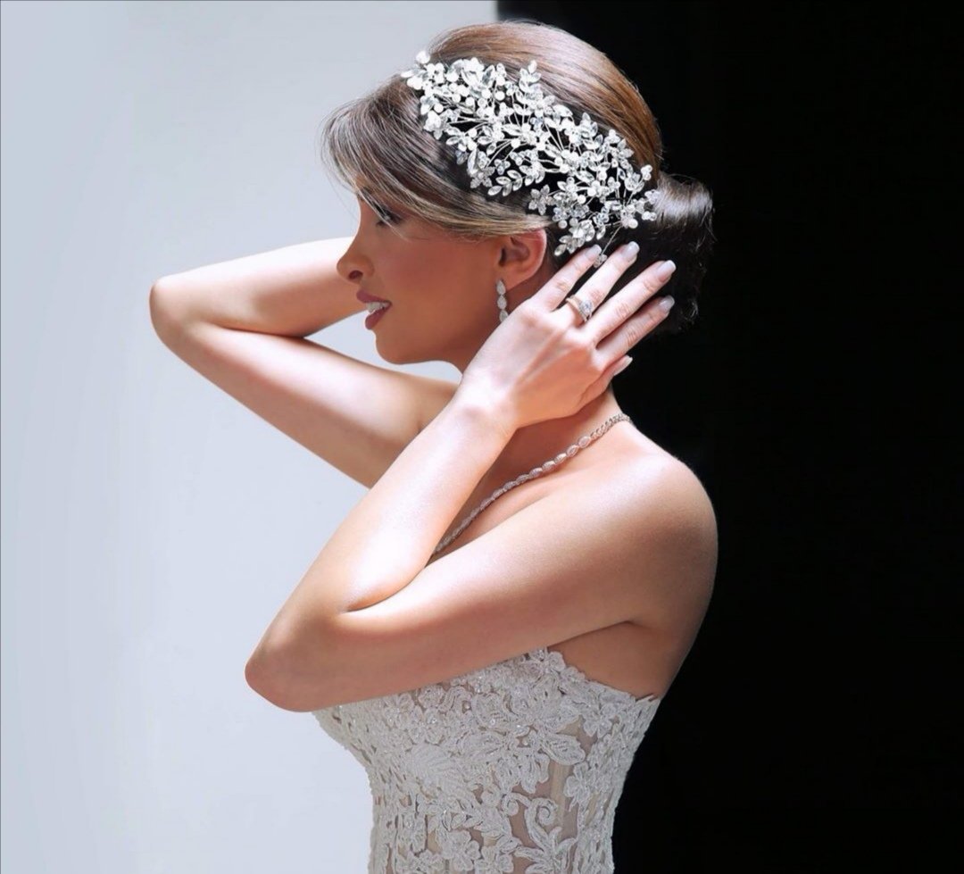de Saphir - Diala Headpiece Swarovski, Crystals & Pearls