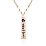 Personalized Bar Necklace Spotify Code Necklace Custom Music Spotify Scan Code Necklace