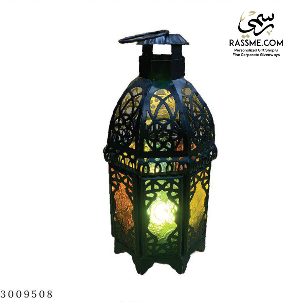 Candle Traditional Arabian Glass Lantern Desk
