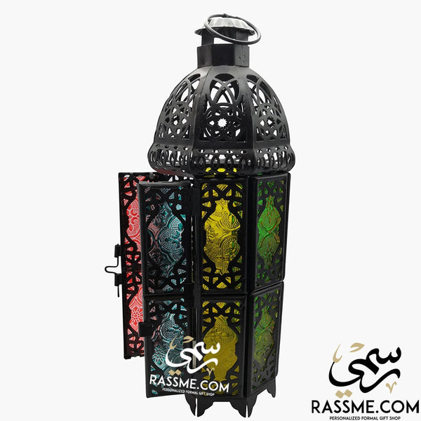 LED FLAMELESS Tower Arabian Glass Ramadan Lantern Desk