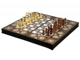 Wooden Backgammon and Chess with Stones, chips and dice