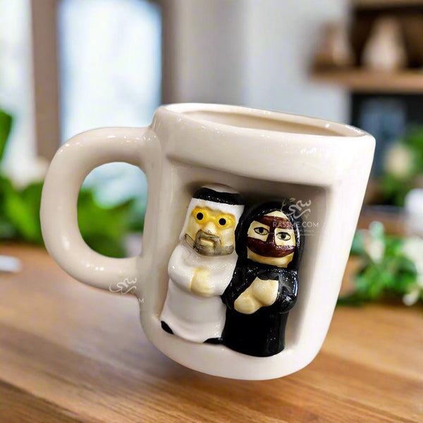 Ceramic Mug 3D Bedouin Couple Souvenir