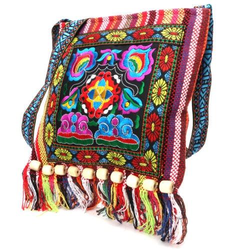 Hmong Bags Vintage Chinese National Style Ethnic Shoulder Bag Embroidery Boho Hippie Tassel