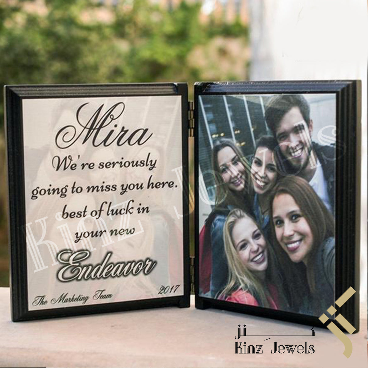 Kinz Personalized Wooden Book Two Frames