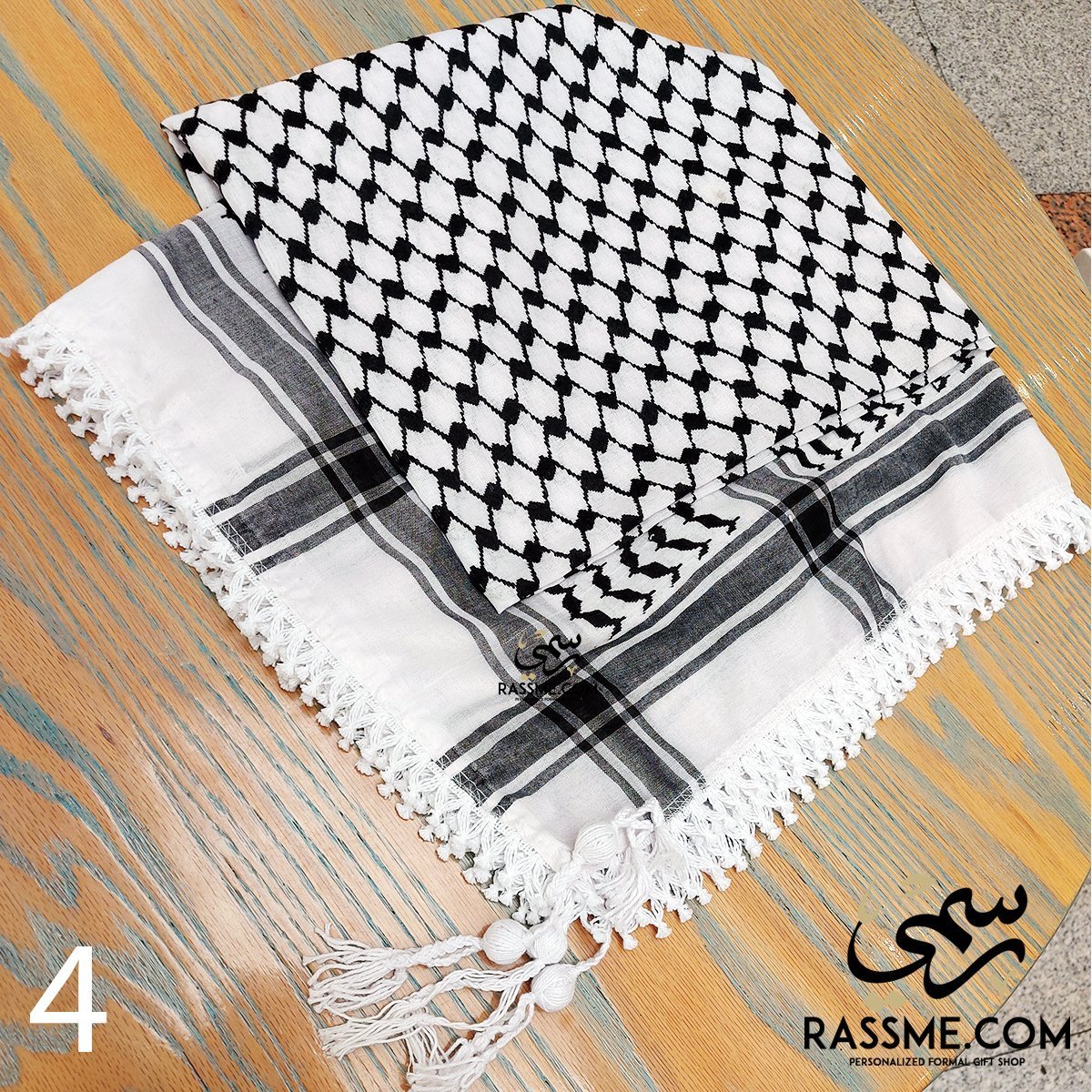 Palestinian Keffiyeh Kuffiyeh Shemagh Traditional Head Scarf Black And White Arabic Head cover for Turbante Unisex